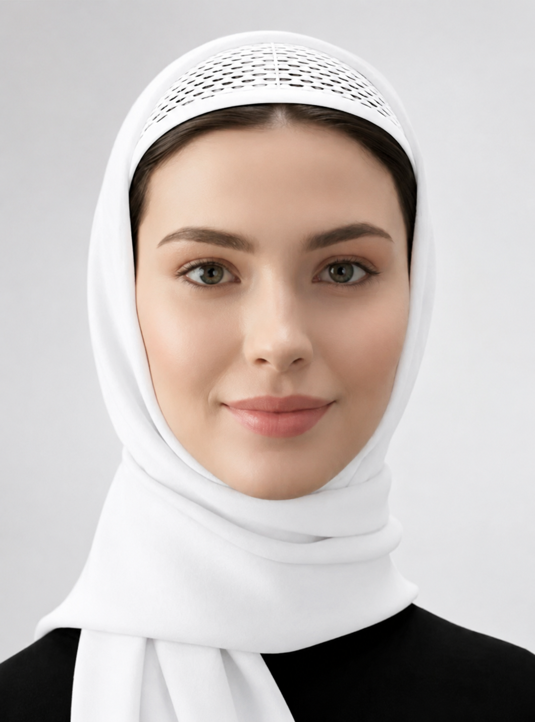 Bonebu Gray Colored Bonnet with Non-Slip Structure - Comfortable and Practical Scarf Stabilizer